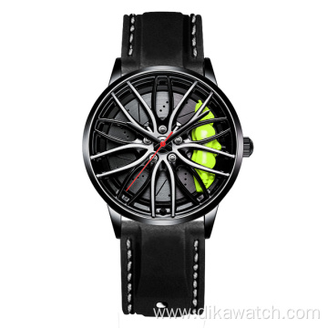 New Sports Car Men Watches Quartz Waterproof Sport Rim Hub Wheel Stainless Steel Luxury Wristwatch Car Quartz Men's Watches Man